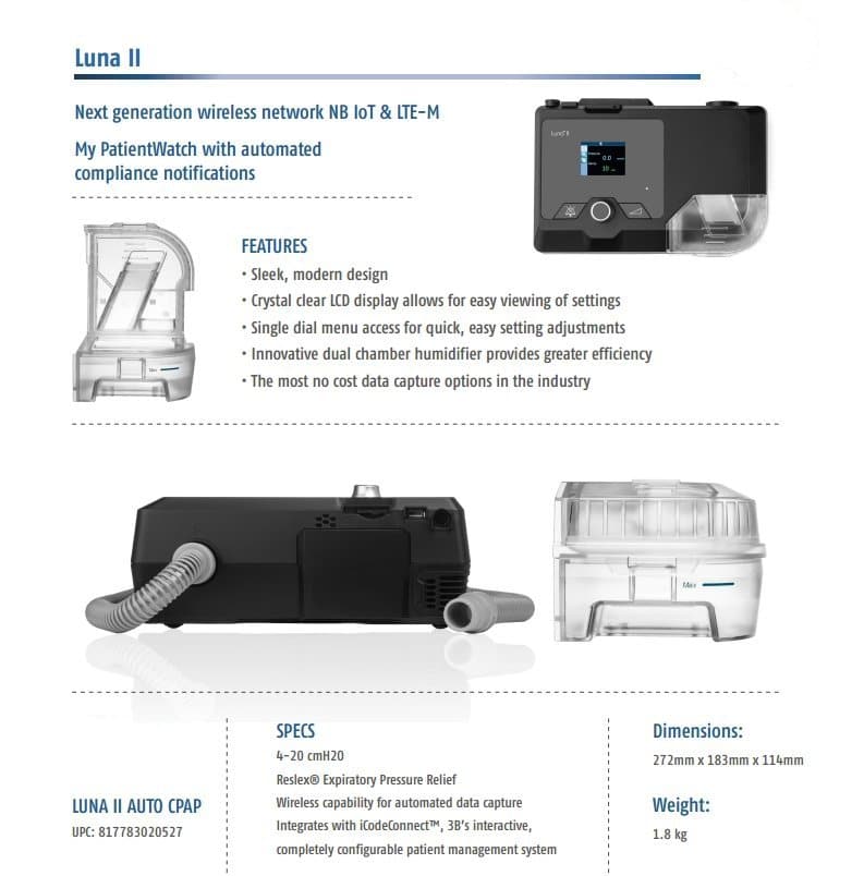 BMC Luna IQ G2S AutoCPAP Machine-Sleep Mate CPAP